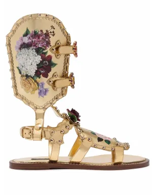 Dolce & Gabbana 花柄モチーフのグラディエーターサンダル - サムネイル1