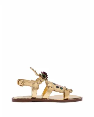 Dolce & Gabbana 花柄モチーフのグラディエーターサンダル - サムネイル5