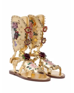 Dolce & Gabbana 花柄モチーフのグラディエーターサンダル - サムネイル2