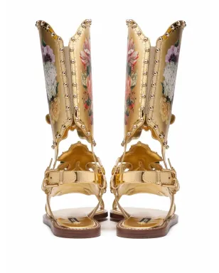 Dolce & Gabbana 花柄モチーフのグラディエーターサンダル - サムネイル3