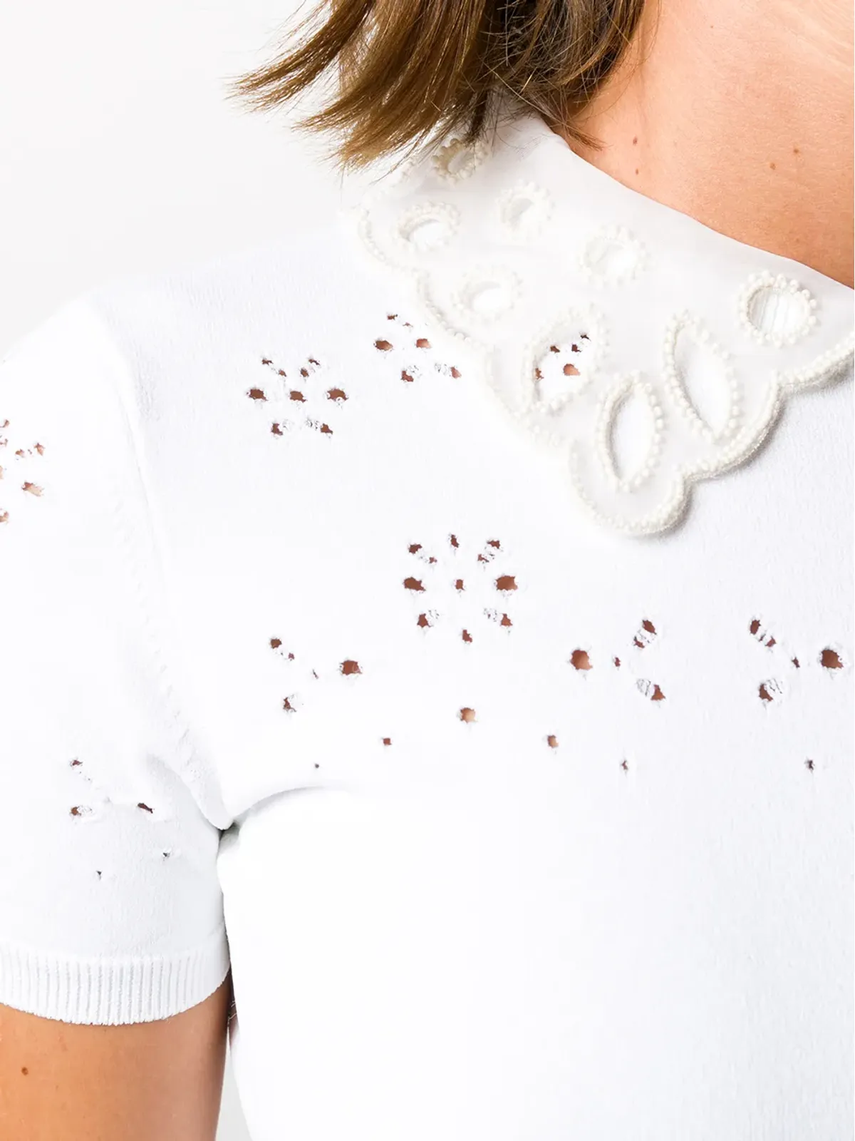 Valentino Garavani ピーターパンカラー ドレス - White - 画像5