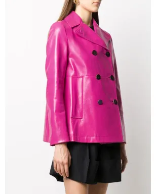 Valentino Garavani ダブルブレスト レザージャケット - サムネイル3
