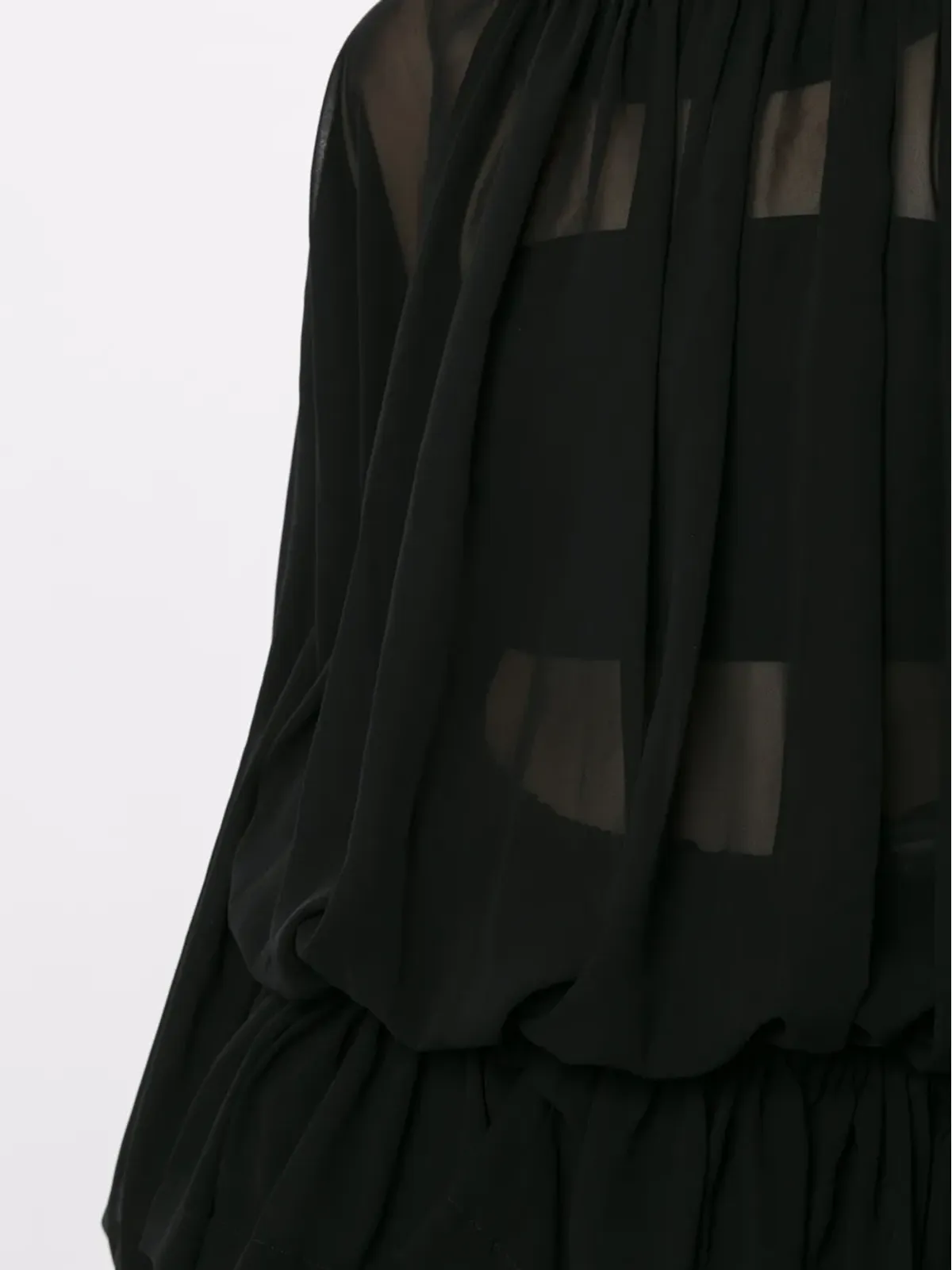 Comme Des Garçons ドレープ入りシアーブラウス - 画像5