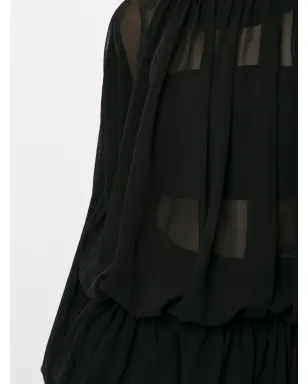 Comme Des Garçons ドレープ入りシアーブラウス - サムネイル5