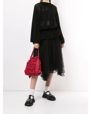 Comme Des Garçons ドレープ入りシアーブラウス - サムネイル2
