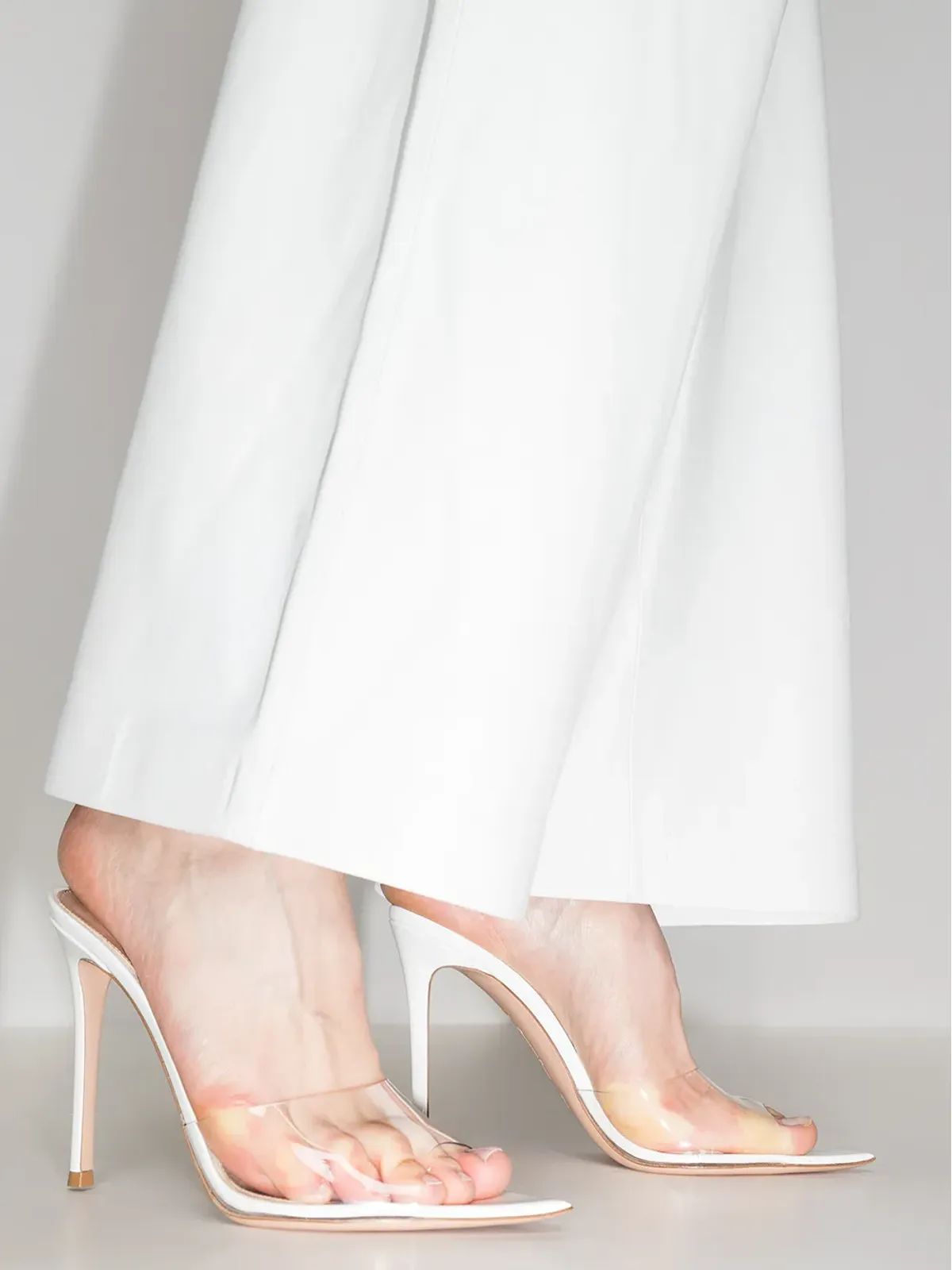 Gianvito Rossi Elleスリップオンサンダル - White - 画像3