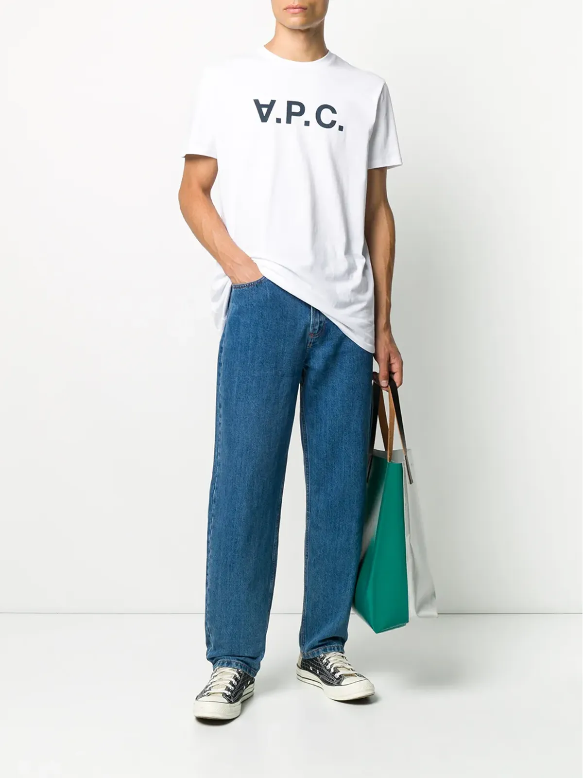 A.P.C. ロゴプリントTシャツ - ホワイト - 画像2