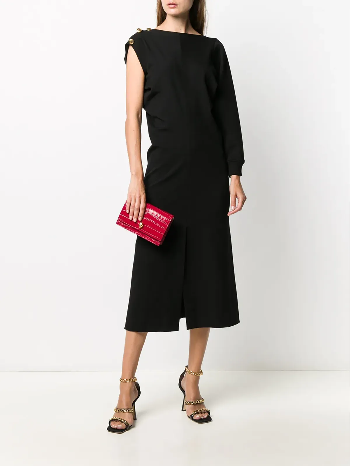 Givenchy リブ編みの片袖ドレス - 画像2