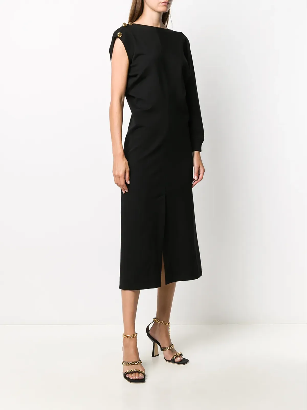 Givenchy リブ編みの片袖ドレス - 画像3