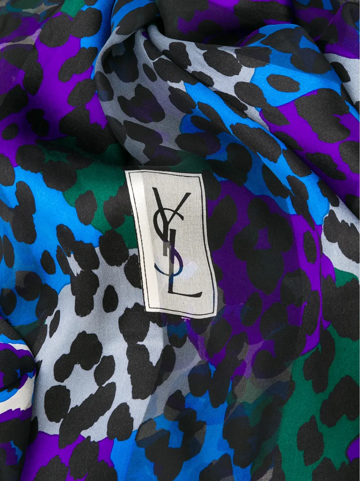 Saint Laurent Pre-Owned アニマルプリントスカーフ - 画像3