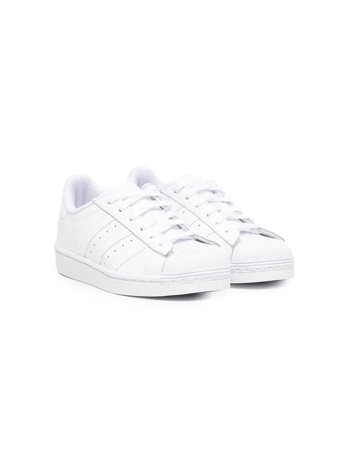 adidas Kids スーパースター ローカットスニーカー ホワイト - 画像1