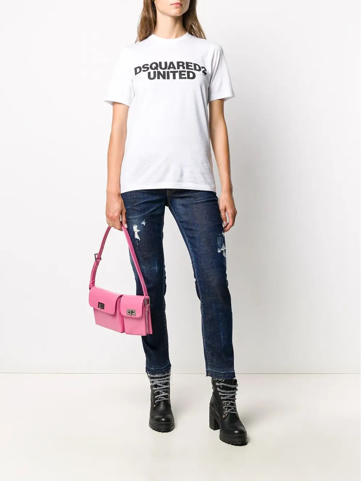 DSQUARED2 ロゴプリント コットン Tシャツ - 画像2