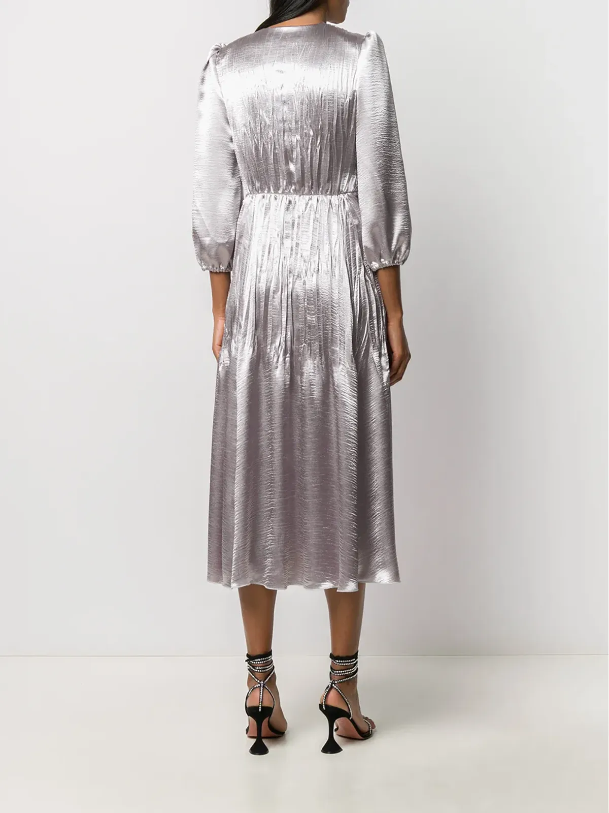 Philosophy Di Lorenzo Serafini メタリックギャザーのディテールドレス - 画像3