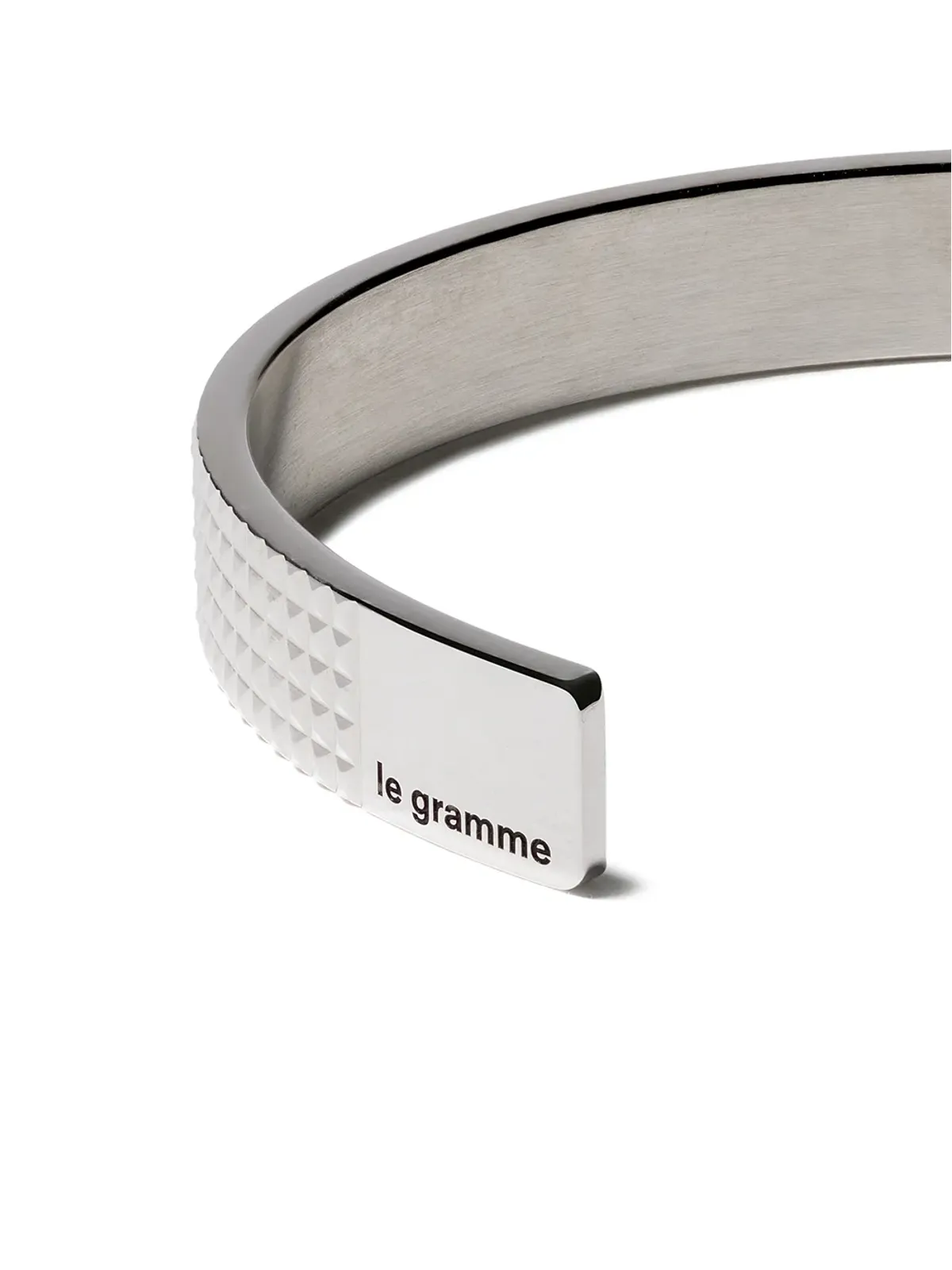Le Gramme 23 grammes guilloche pyramid ブレスレット（シルバー） - 画像5