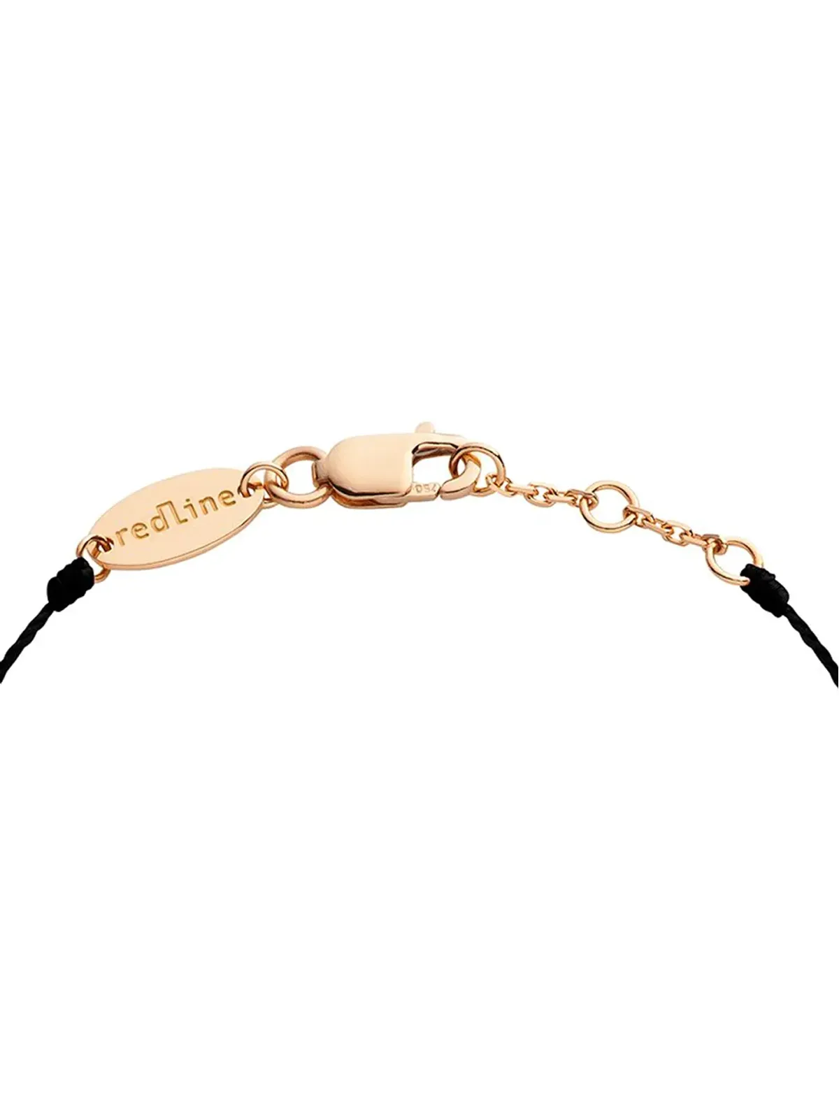 Redline 18kt ローズゴールド ピュア ダイヤモンド ストリング ブレスレット - ブラック - 画像3