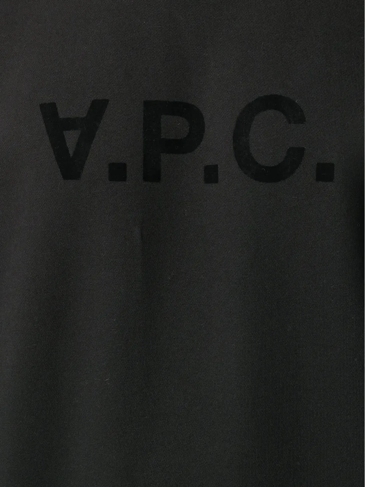 A.P.C. ロゴプリント クルーネック スウェットシャツ ブラック - 画像5
