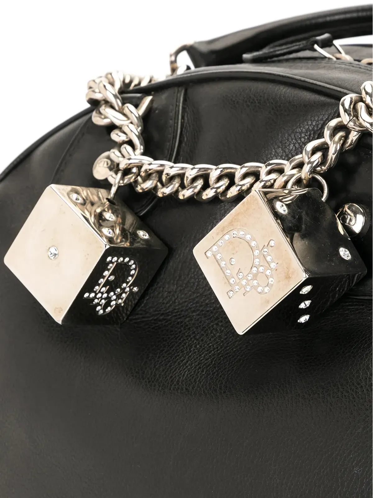 Christian Dior Pre-Owned ギャンブラー ダイス トートバッグ ブラック - 画像4