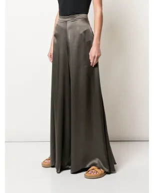 VOZ Charmeuse palazzo trousers - Brown - サムネイル3