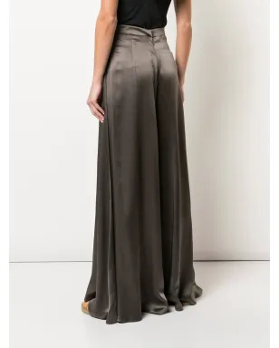 VOZ Charmeuse palazzo trousers - Brown - サムネイル4