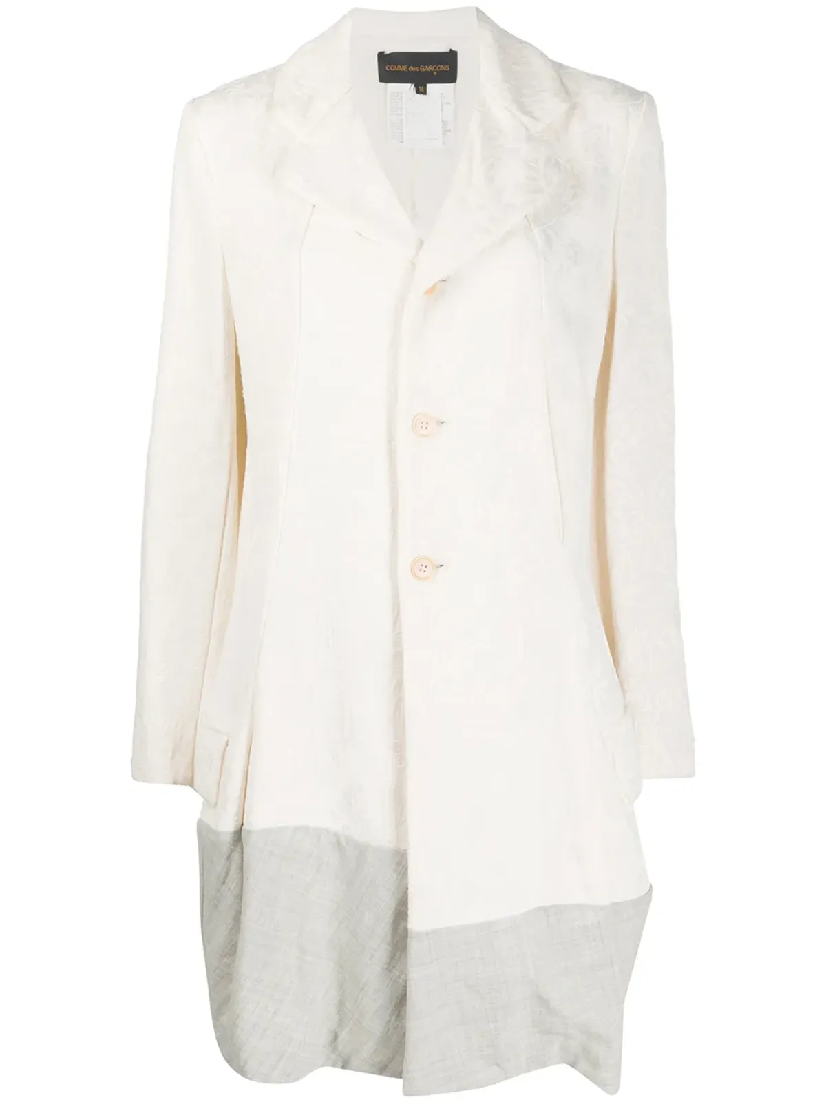 Comme Des Garçons Pre-Owned パッチワークパネルジャカードコート - 画像1