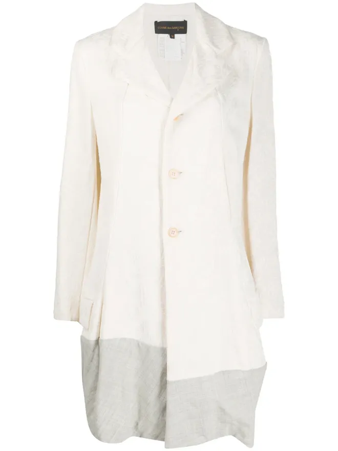Comme Des Garçons Pre-Owned Comme Des Garçons Pre-Owned パッチワークパネルジャカードコートの商品画像