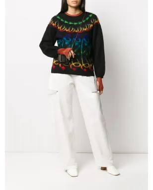 Kansai Yamamoto Pre-Owned 1980s patterned jumper - ブラック - サムネイル2