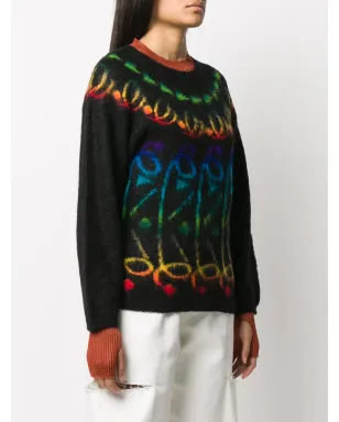 Kansai Yamamoto Pre-Owned 1980s patterned jumper - ブラック - サムネイル3