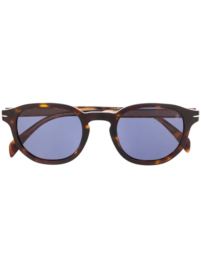 Eyewear by David Beckham Eyewear by David Beckham レクタンギュラーフレームべっ甲柄サングラスの商品画像