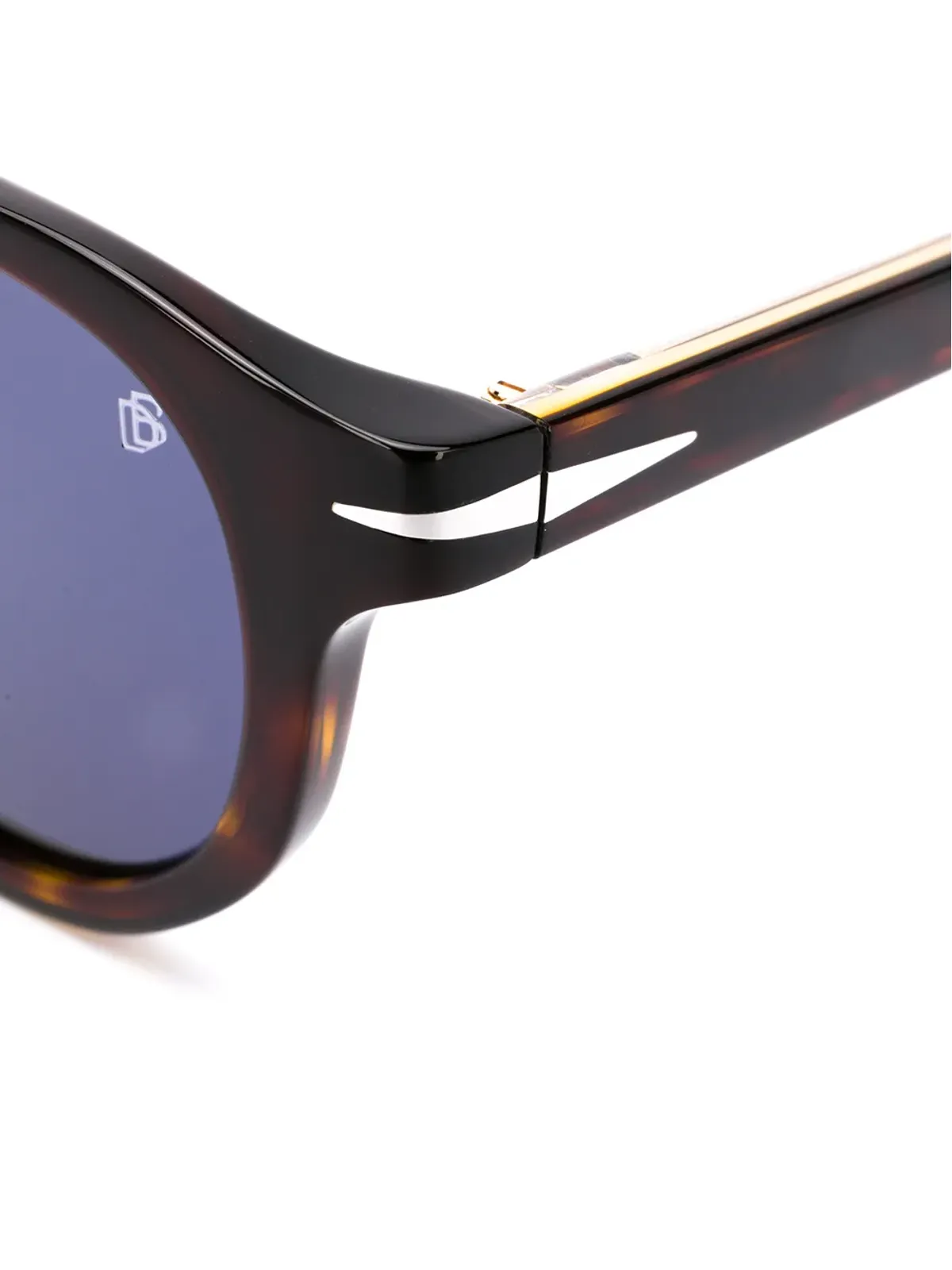 Eyewear by David Beckham レクタンギュラーフレームべっ甲柄サングラス - 画像3