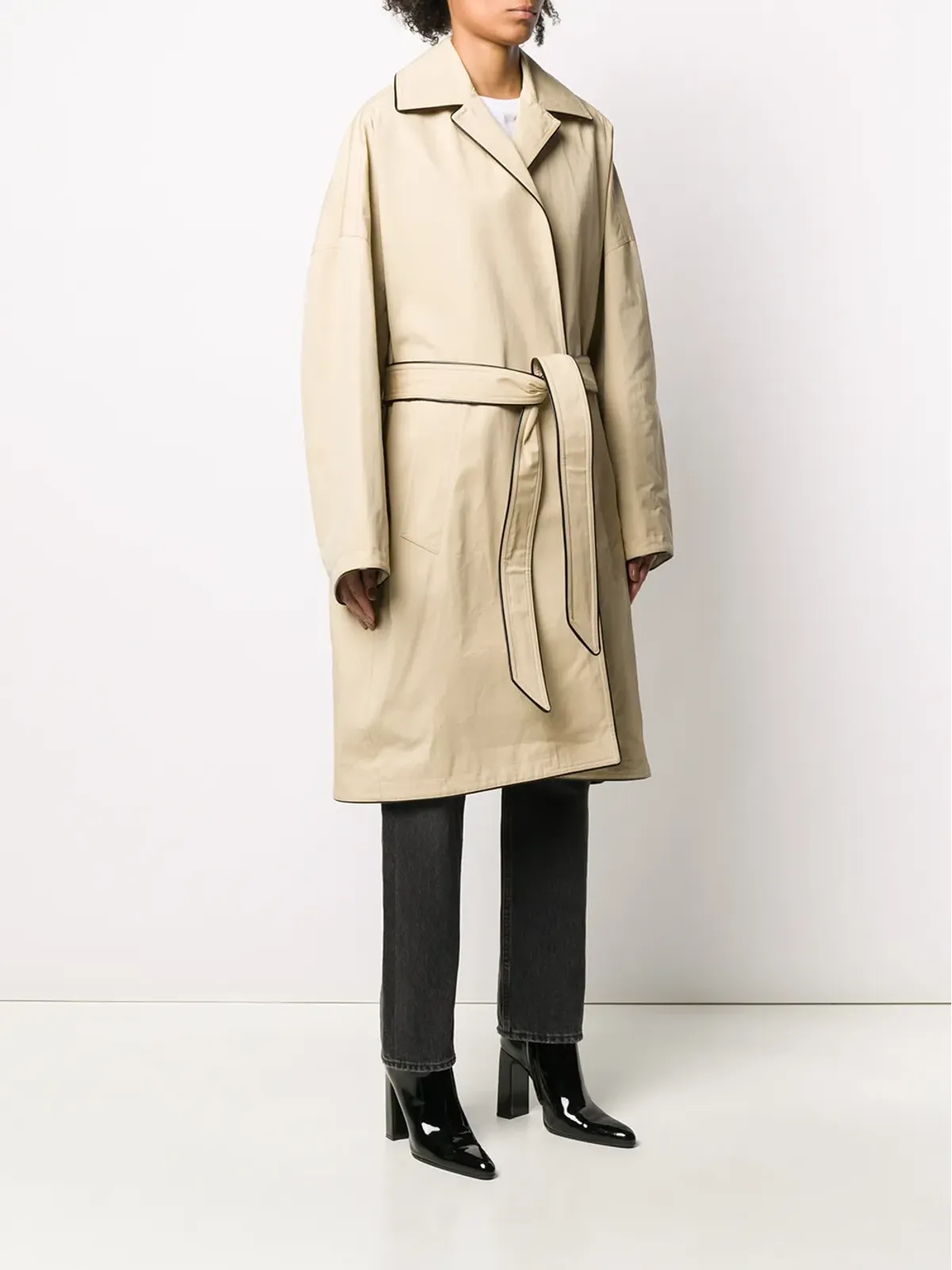 Balenciaga コントラスト トリム トレンチコート - 画像3