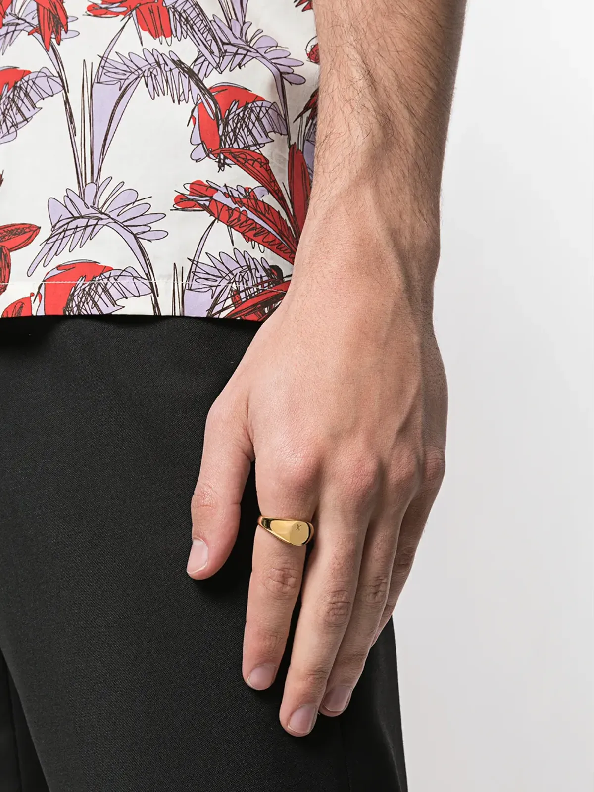 Nialaya Jewelry クラシック シグネットリング - 画像2
