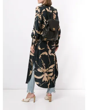 CHANEL ビンテージ 1992 Triple CC バックパック ブラック - サムネイル2