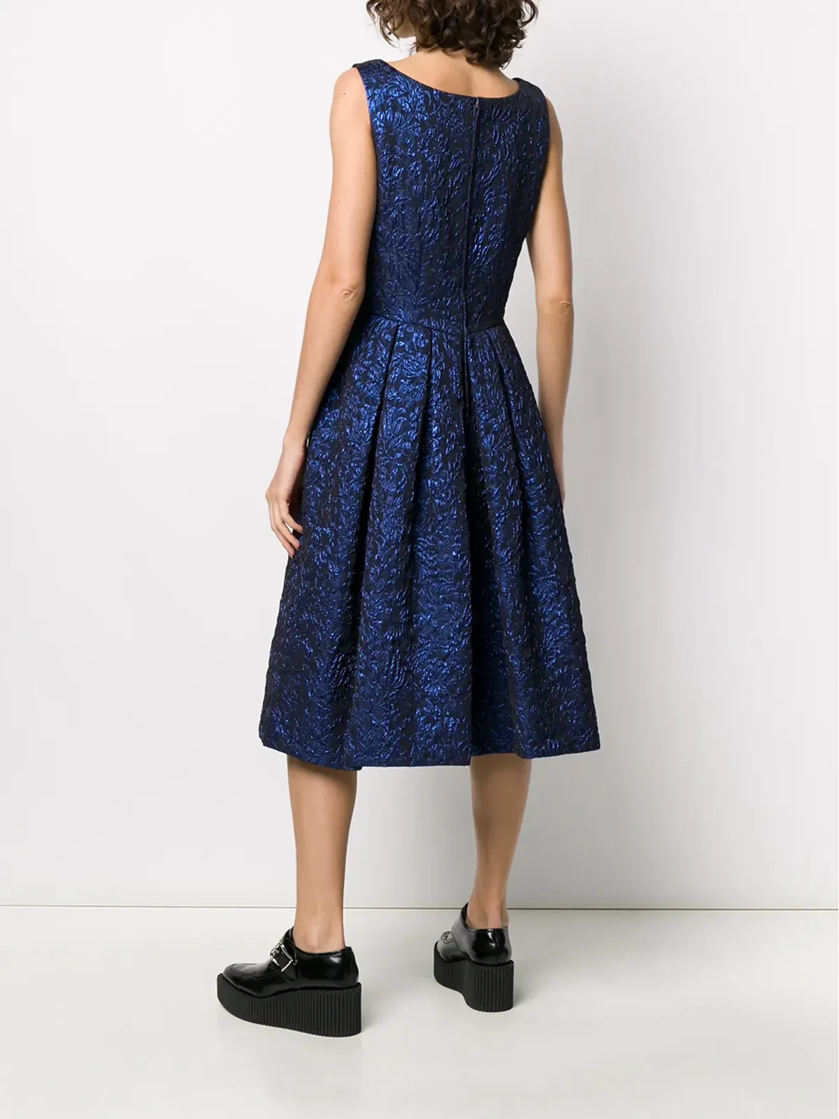 Comme Des Garçons ノースリーブ花柄ミディドレス - 画像4