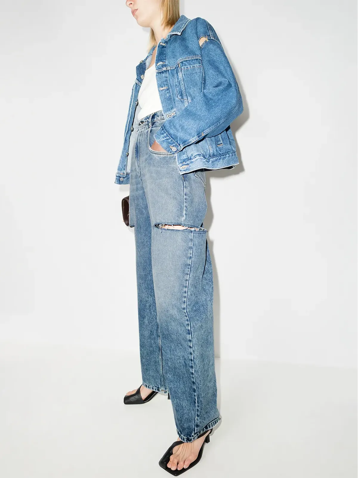Maison Margiela ハイウエスト テーパードジーンズ - 画像5