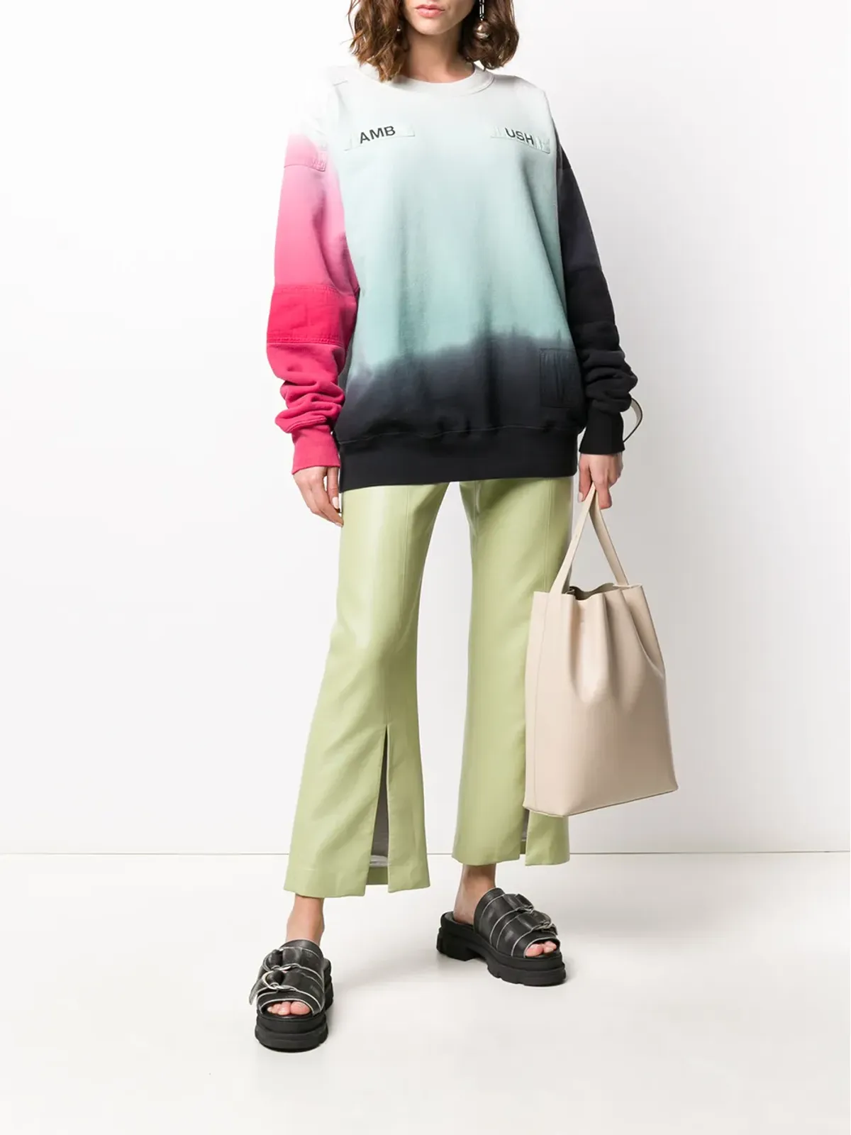 AMBUSH オンブレ ロゴプリント スウェットシャツ - 画像3