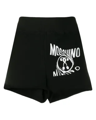 Moschino ウエストゴム入り ロゴプリント ショートパンツ ブラック - サムネイル1