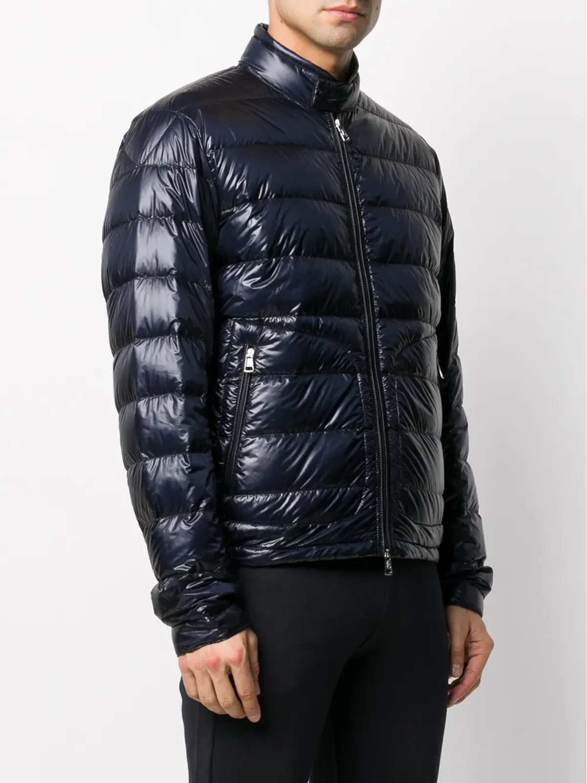 Moncler ハイネック キルティングジャケット - ブルー - 画像3