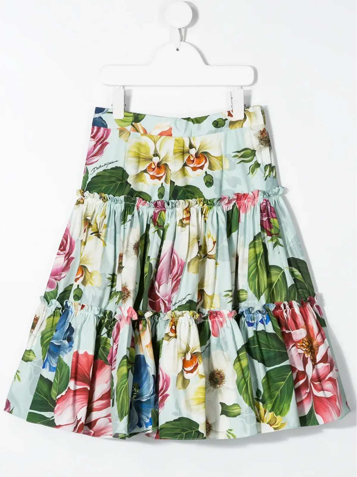 Dolce & Gabbana Kids 花柄プリント ティアードスカート - 画像2