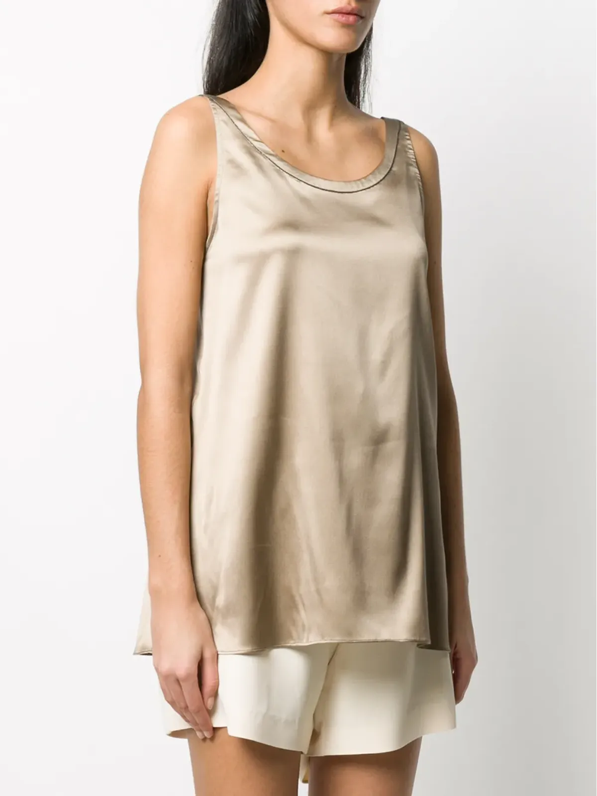 Brunello Cucinelli 非対称メタリックトップ - 画像3