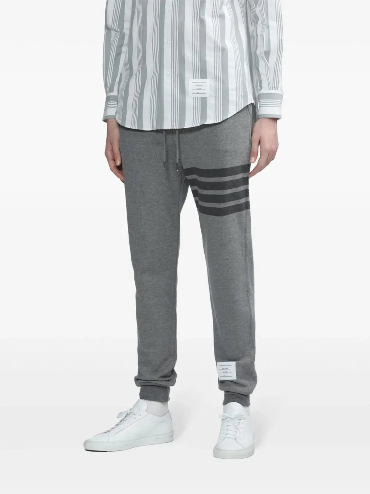 Thom Browne ストライプ入りコットンのトラックパンツ - グレー - 画像3