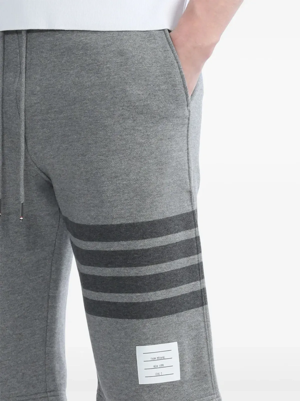 Thom Browne コットンストライプ トラックショーツ - グレー - 画像5