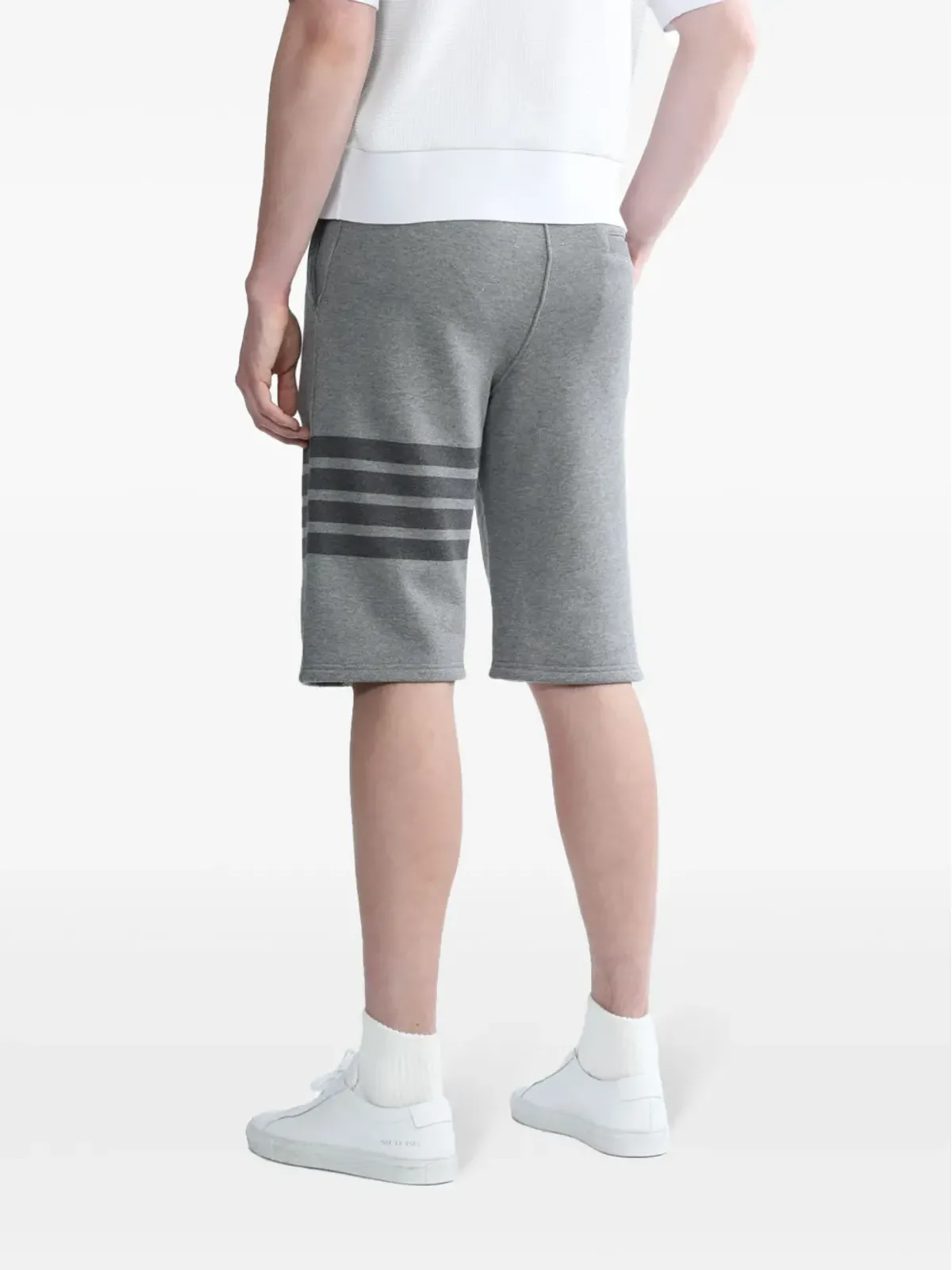 Thom Browne コットンストライプ トラックショーツ - グレー - 画像4