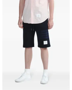 Thom Browne 4-Bar ループバック トラックショーツ ブルー - サムネイル3