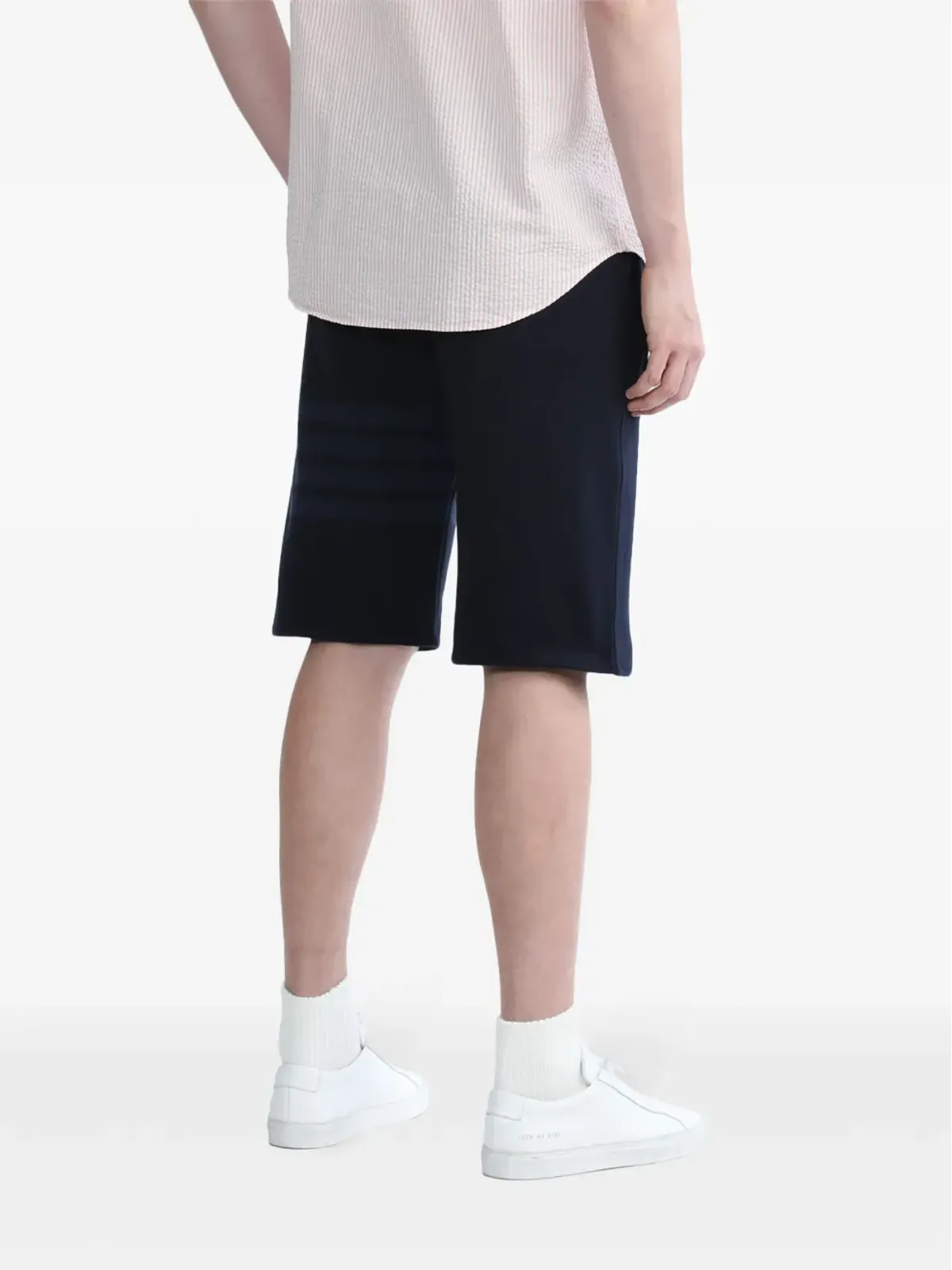 Thom Browne 4-Bar ループバック トラックショーツ ブルー - 画像4