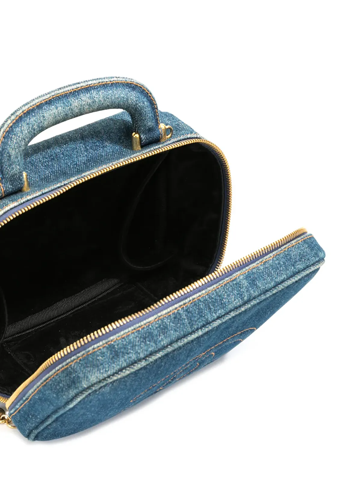 CHANEL Pre-Owned 1997's CC stitch vanity shoulder bag - Blue - 画像5