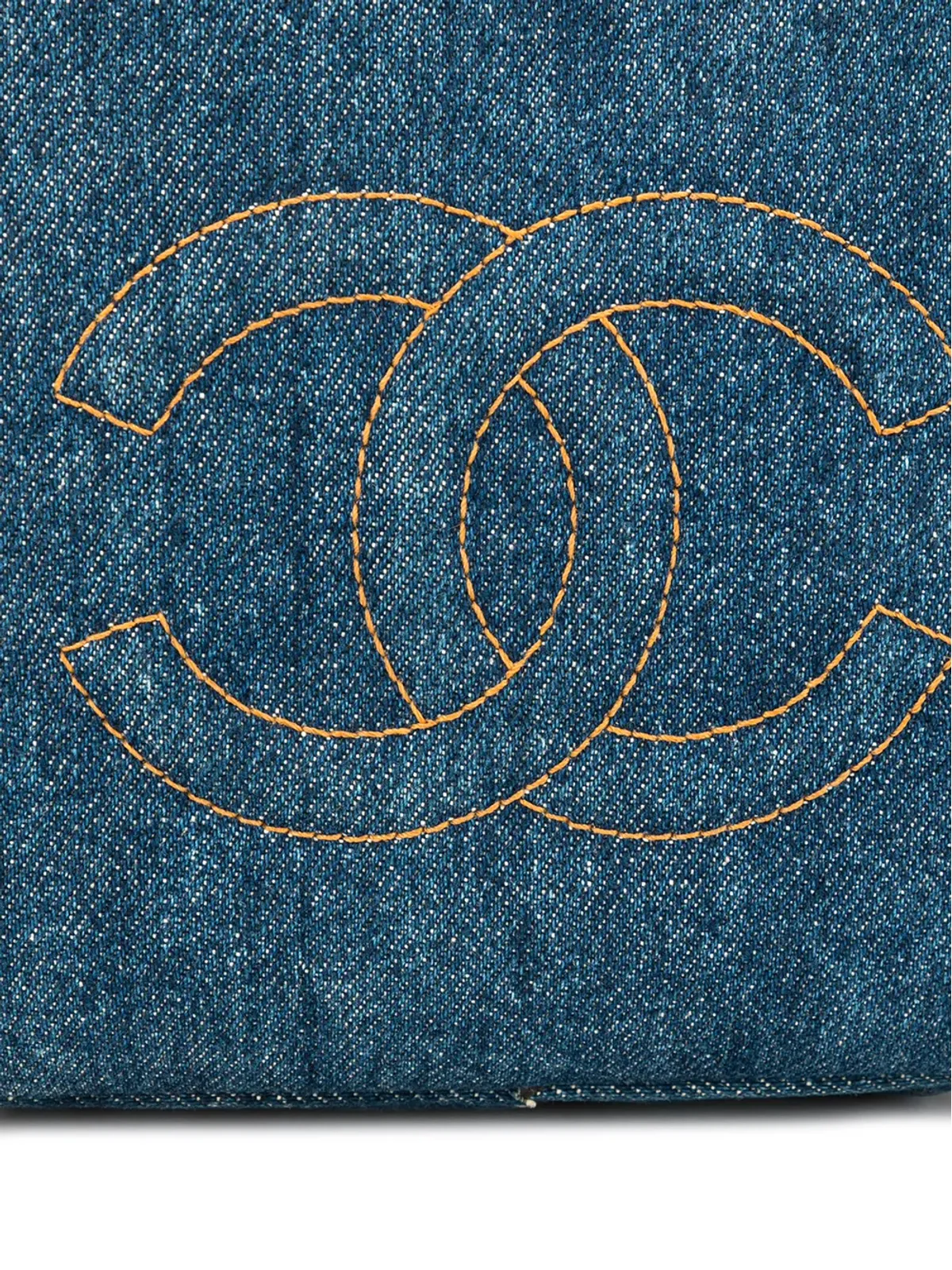 CHANEL Pre-Owned 1997's CC stitch vanity shoulder bag - Blue - 画像4
