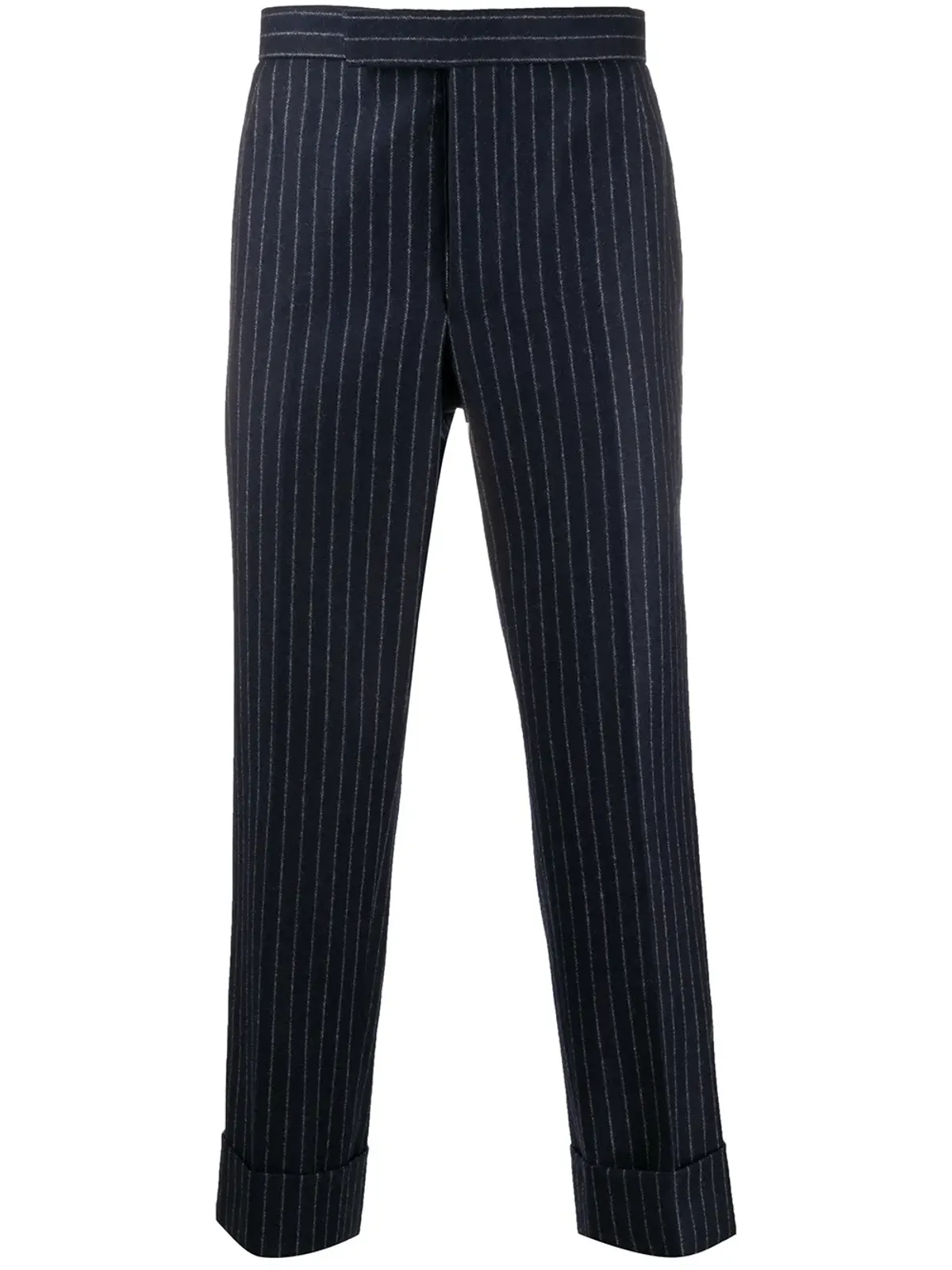 Thom Browne グラウンド チョークストライプ フランネルパンツ - ブルー - 画像1