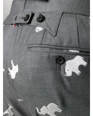 Thom Browne アニマル刺繍クロップドパンツ - サムネイル5
