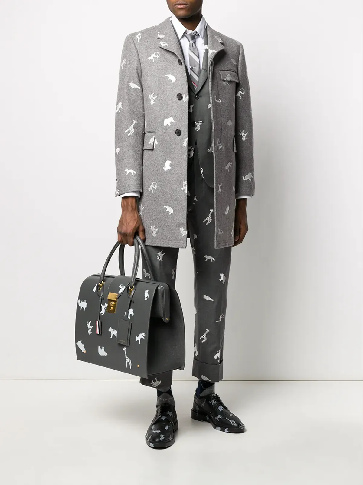 Thom Browne アニマル刺繍クロップドパンツ - 画像2