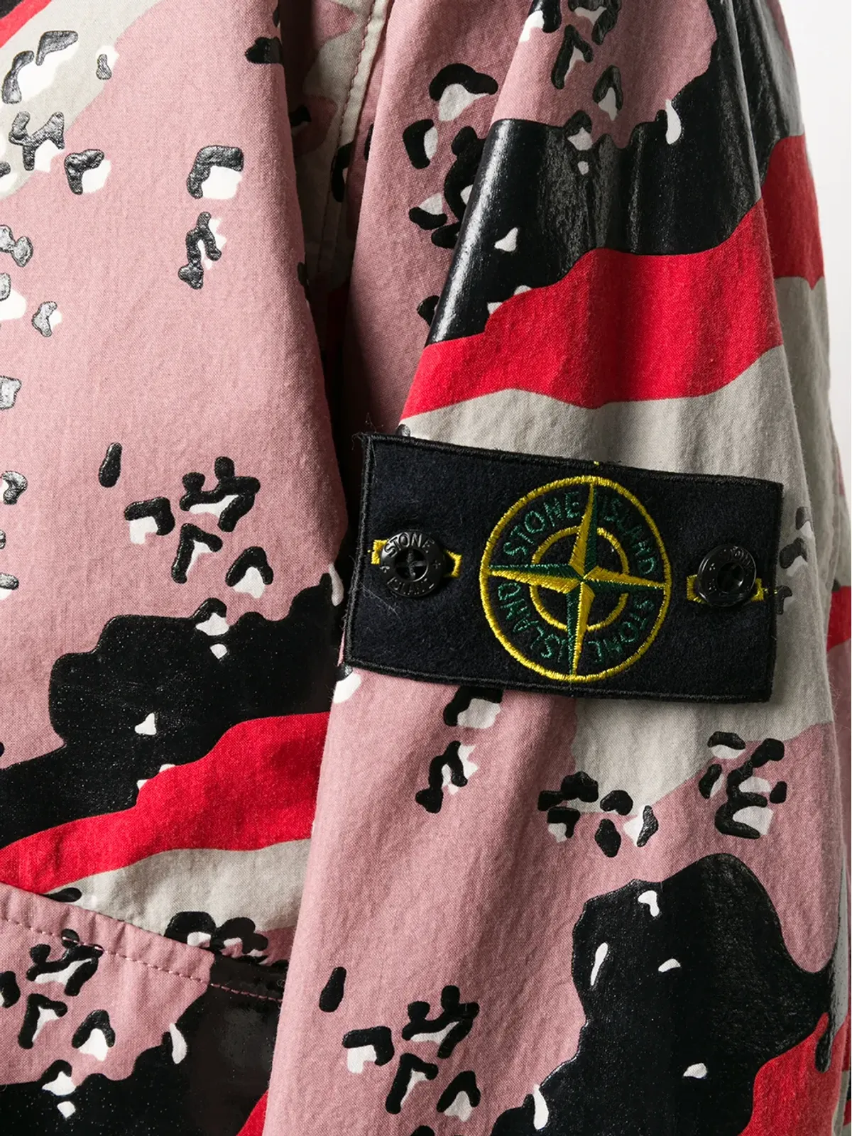 Stone Island アブストラクトプリントジャケット ピンク - 画像5